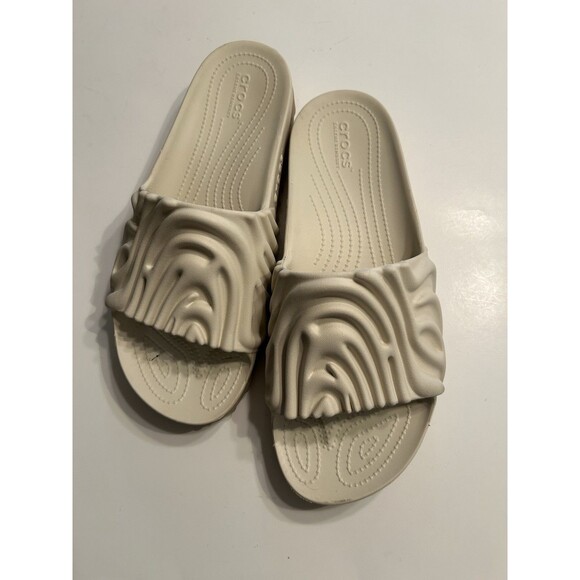Size 13- Salehe Bembury X Crocs The Pollex Slide (208685-1MC) Parsnip Preowned - Picture 1 of 10